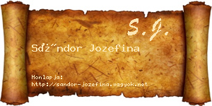 Sándor Jozefina névjegykártya