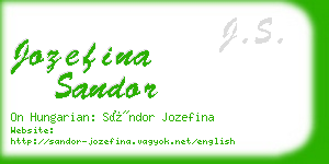 jozefina sandor business card